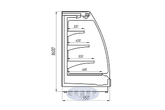 Холодильная витрина среднетемпературная «МИНДАЛЬ Mini» (ТМ «СЕВЕР»)
