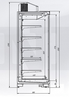 Стеллаж холодильный Unit L91250 Д