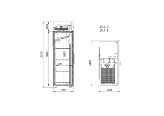 Шкаф холодильный D1.0-SL